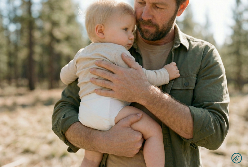 Baby in natural light lifestyle image
